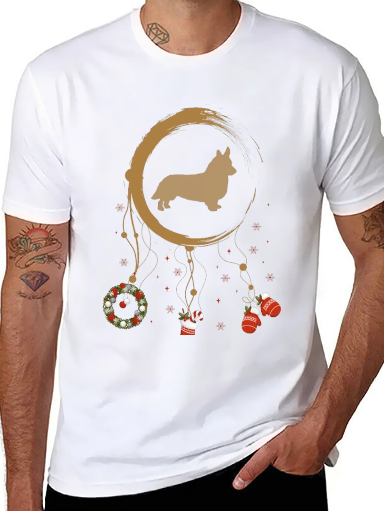 Corgi Christmas Dreamcatcher Graphic Tee