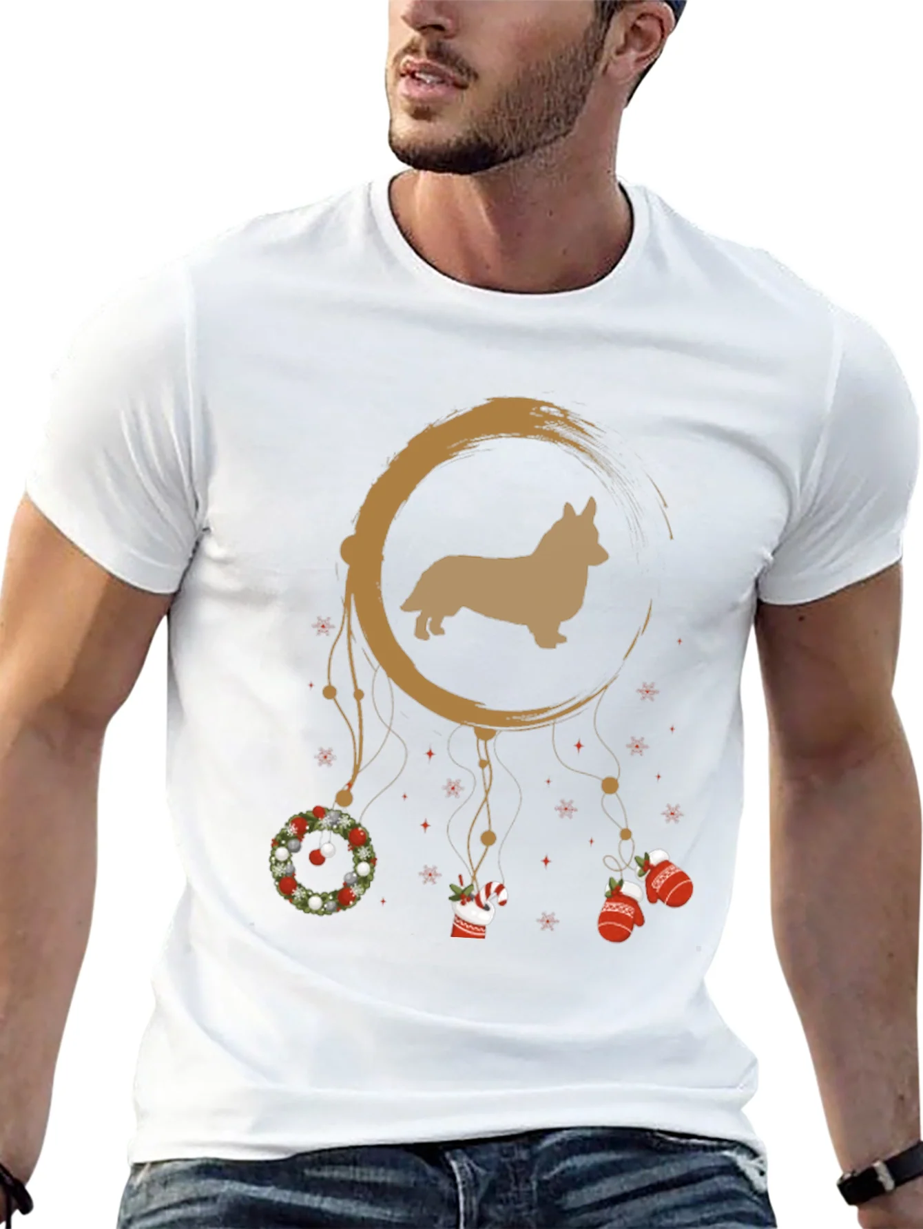 Corgi Christmas Dreamcatcher Graphic Tee