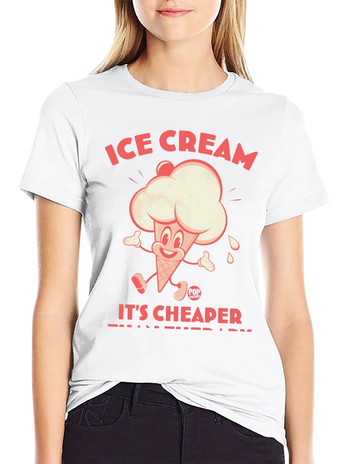 Ice Cream Cheaper Than Therapy Graphic Tee