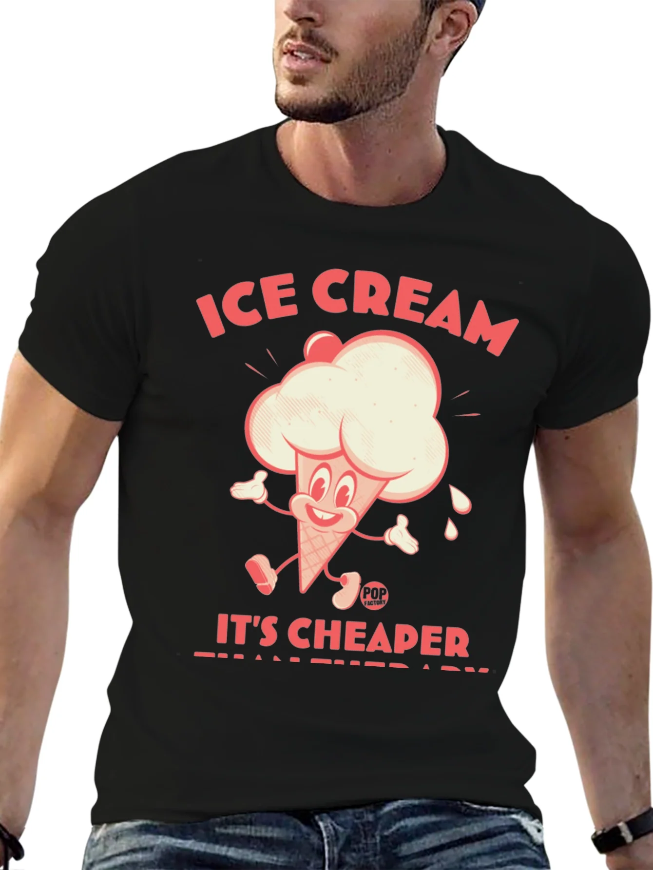 Ice Cream Cheaper Than Therapy Graphic Tee