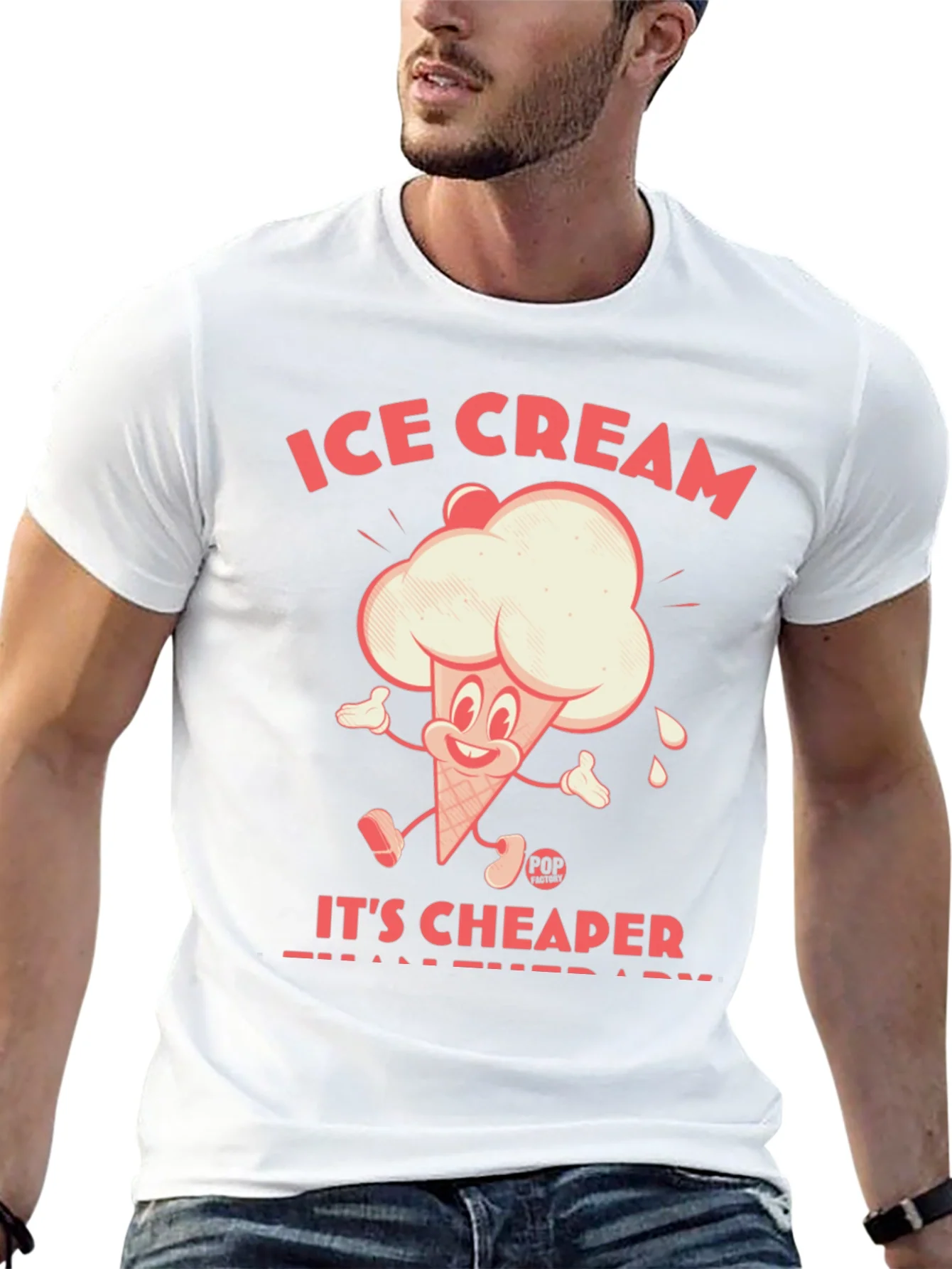 Ice Cream Cheaper Than Therapy Graphic Tee