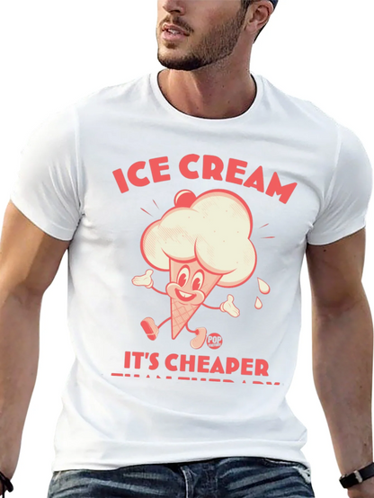 Ice Cream Cheaper Than Therapy Graphic Tee