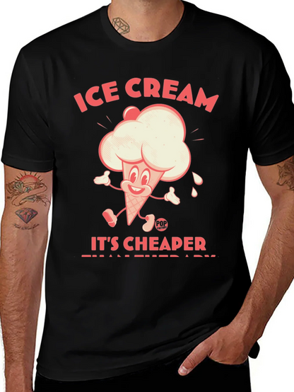 Ice Cream Cheaper Than Therapy Graphic Tee
