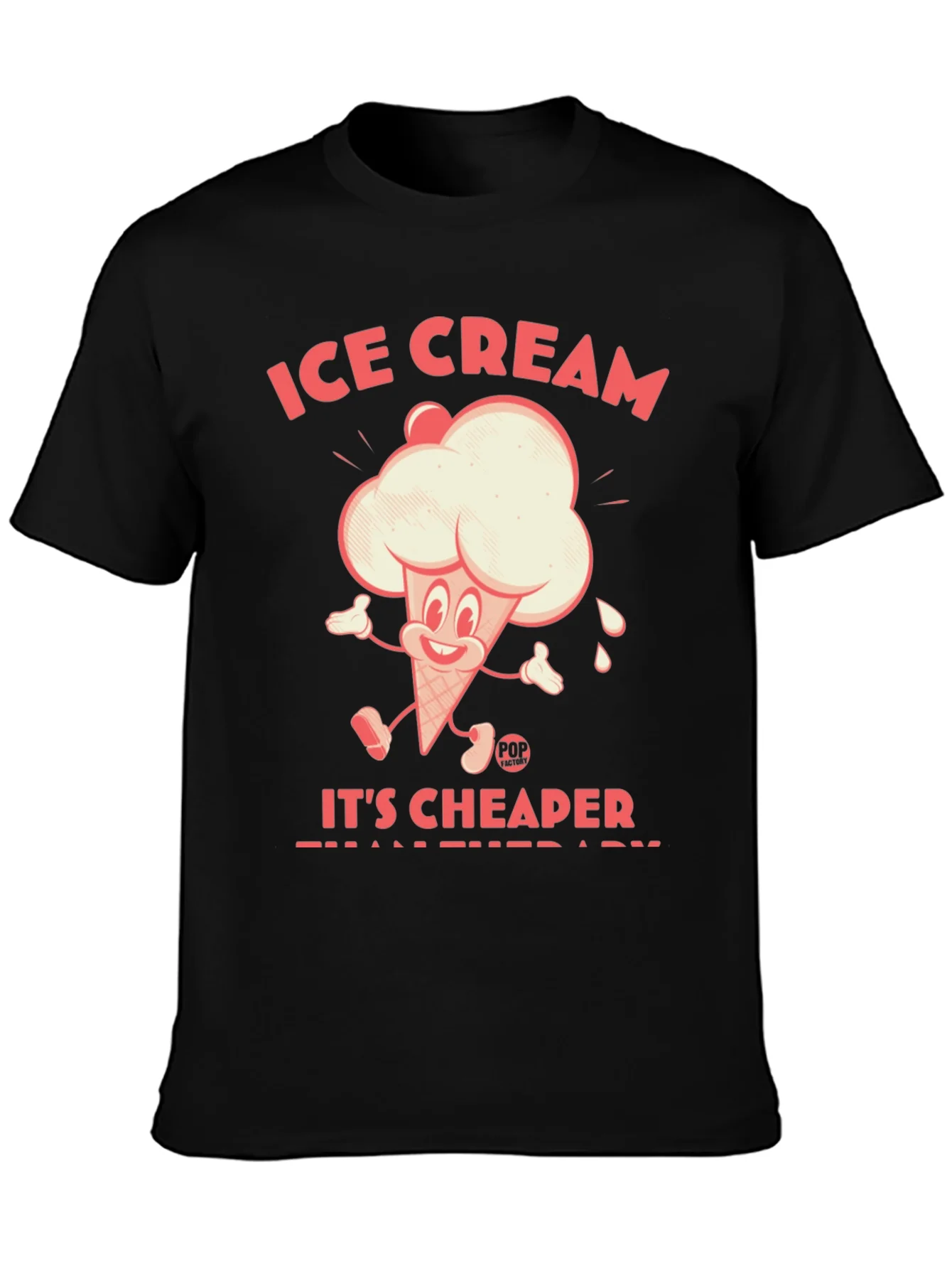Ice Cream Cheaper Than Therapy Graphic Tee