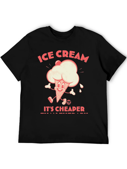 Ice Cream Cheaper Than Therapy Graphic Tee