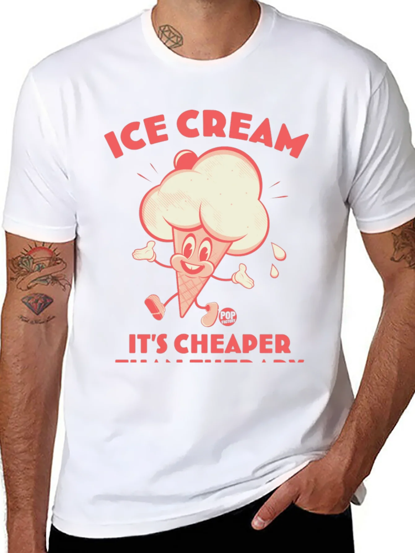 Ice Cream Cheaper Than Therapy Graphic Tee