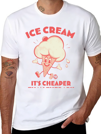 Ice Cream Cheaper Than Therapy Graphic Tee
