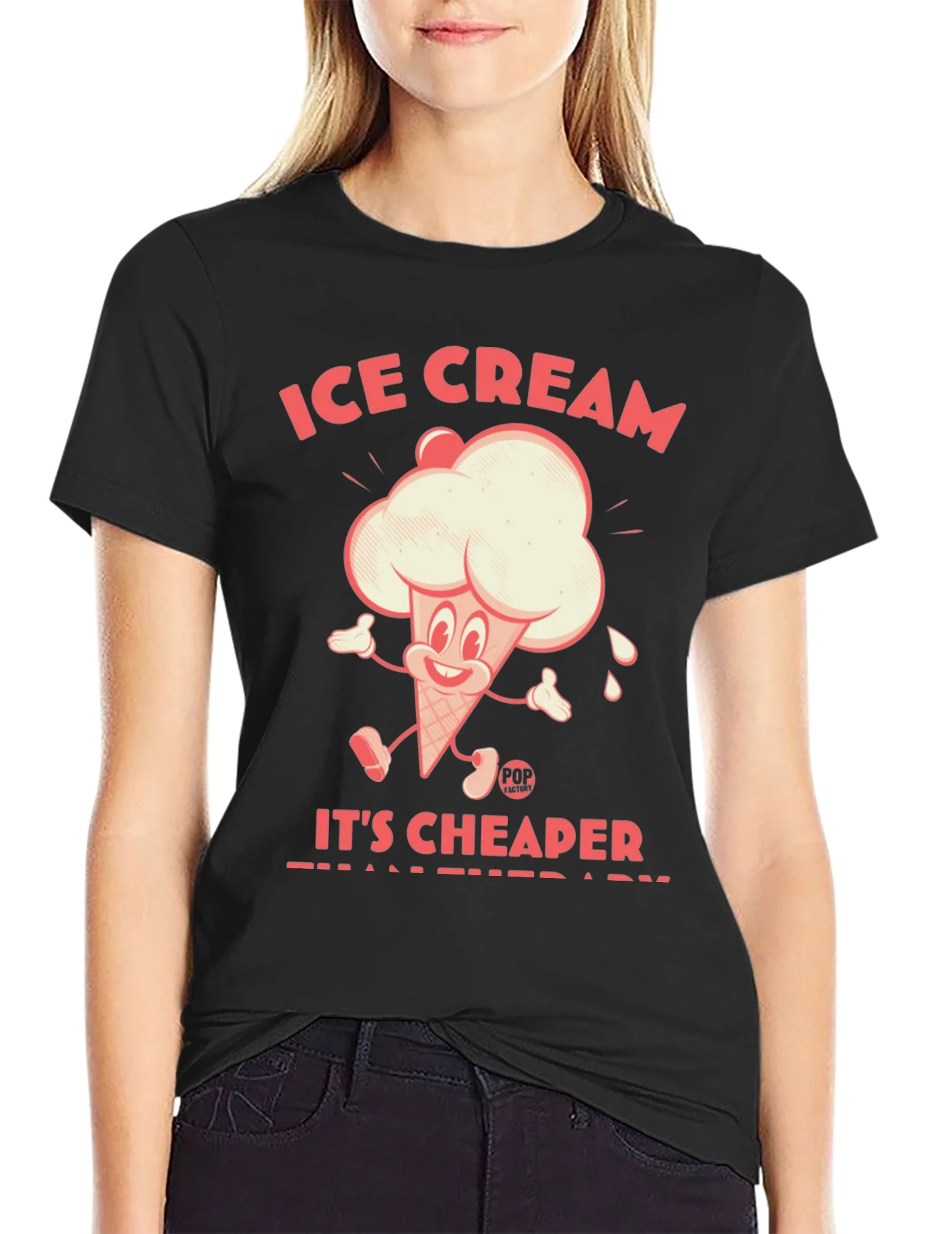 Ice Cream Cheaper Than Therapy Graphic Tee