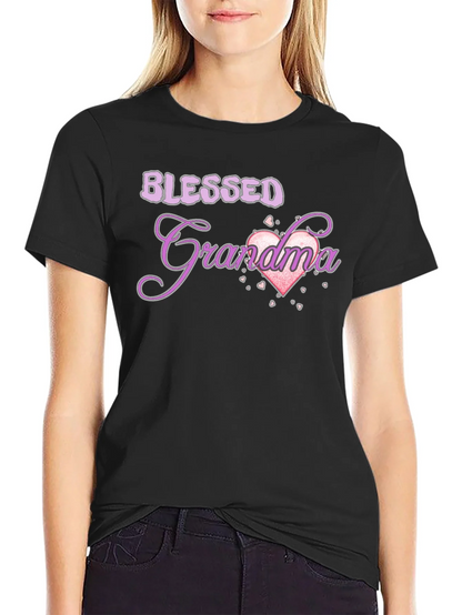 Blessed Grandma T-Shirt - Black Cotton Tee
