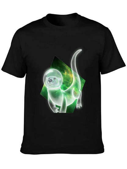 Space Otter Graphic Tee - Black