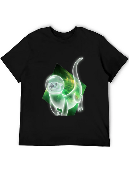 Space Otter Graphic Tee - Black