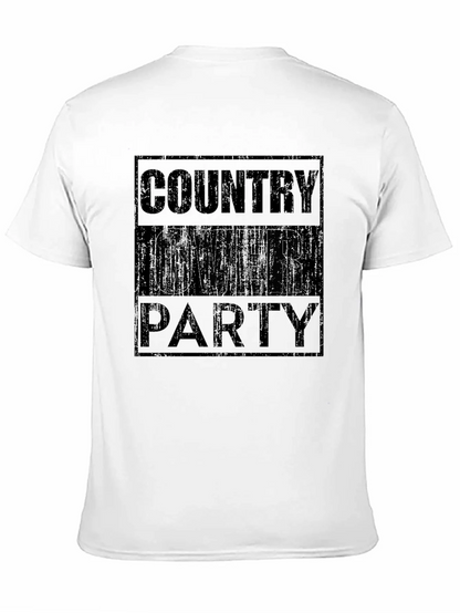 Country Over Party Graphic T-Shirt - Casual Wear