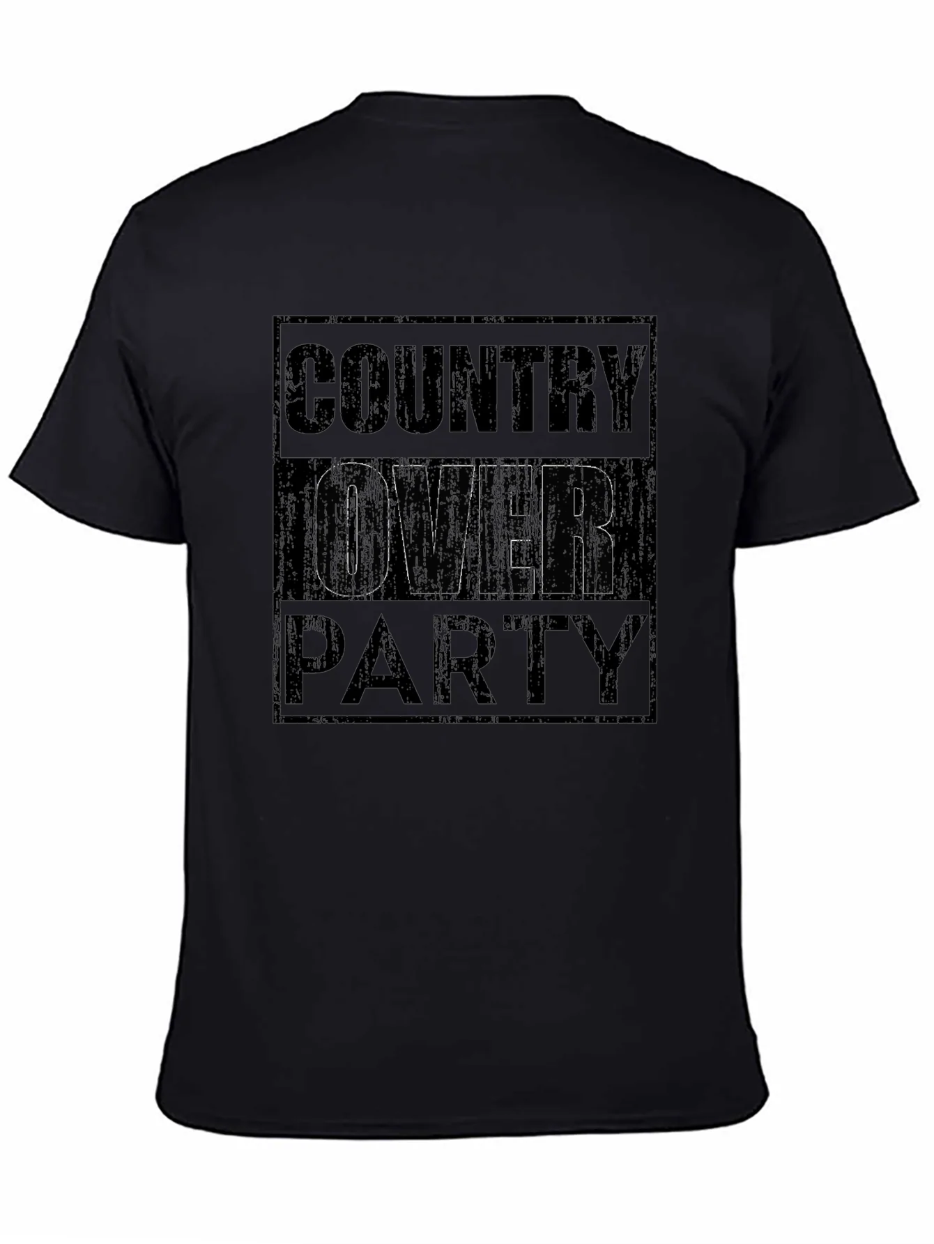 Country Over Party Graphic T-Shirt - Casual Wear