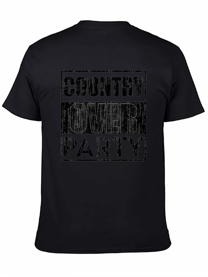 Country Over Party Graphic T-Shirt - Casual Wear