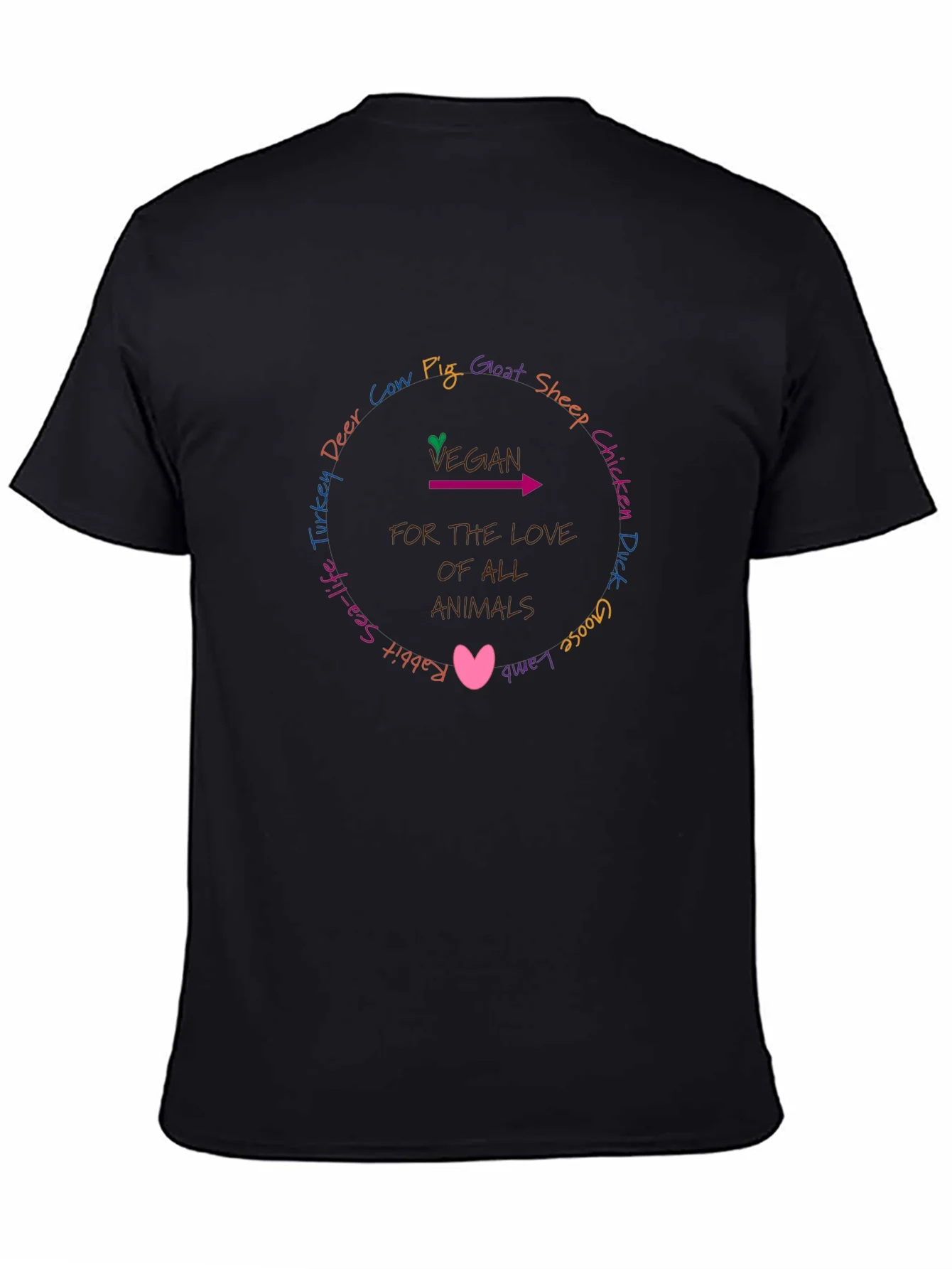 Vegan For The Love Of All Animals T-Shirt