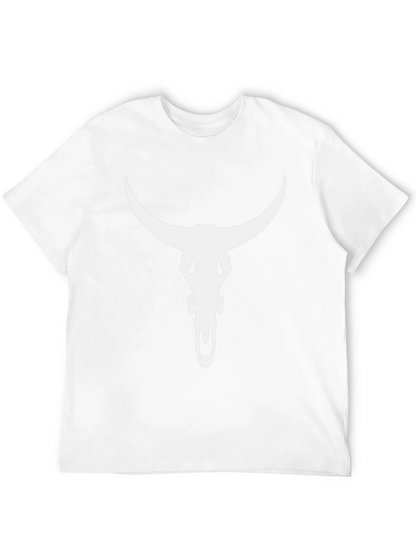 Bull Skull Graphic Tee - Black Cotton Blend