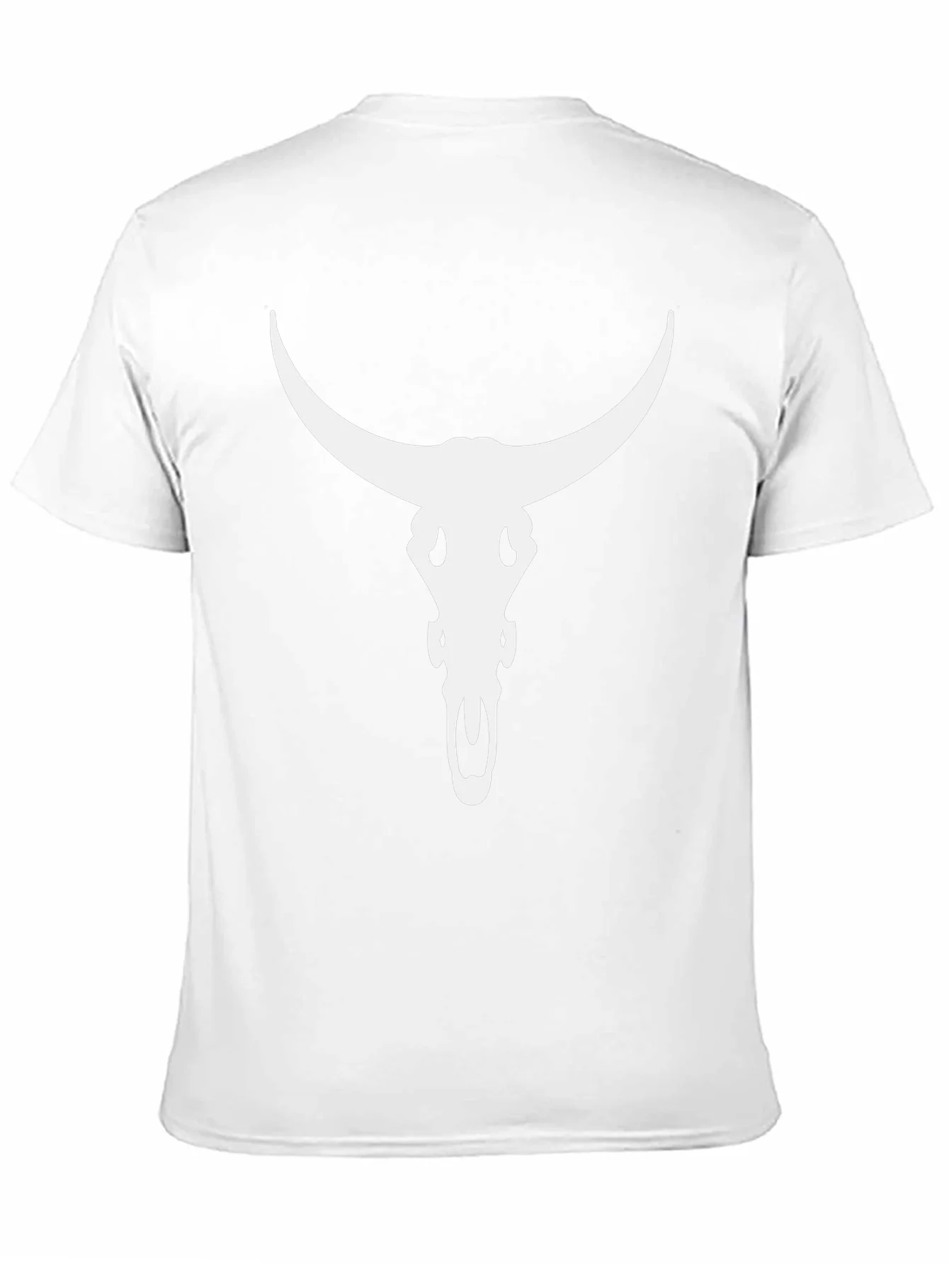 Bull Skull Graphic Tee - Black Cotton Blend