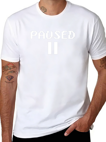Paused Graphic Tee - Gamer Style