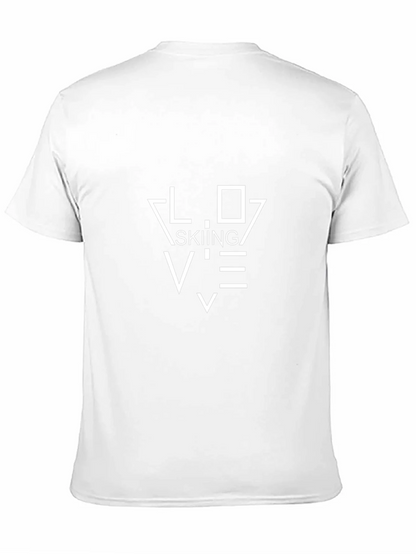 Love Skiing Black T-Shirt - Stylish Ski Apparel