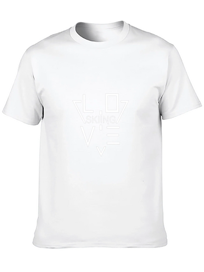 Love Skiing Black T-Shirt - Stylish Ski Apparel