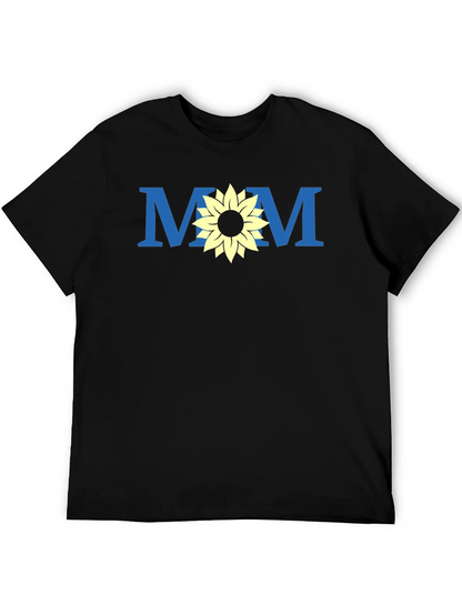 Mom Sunflower Graphic Tee - Black Unisex T-Shirt