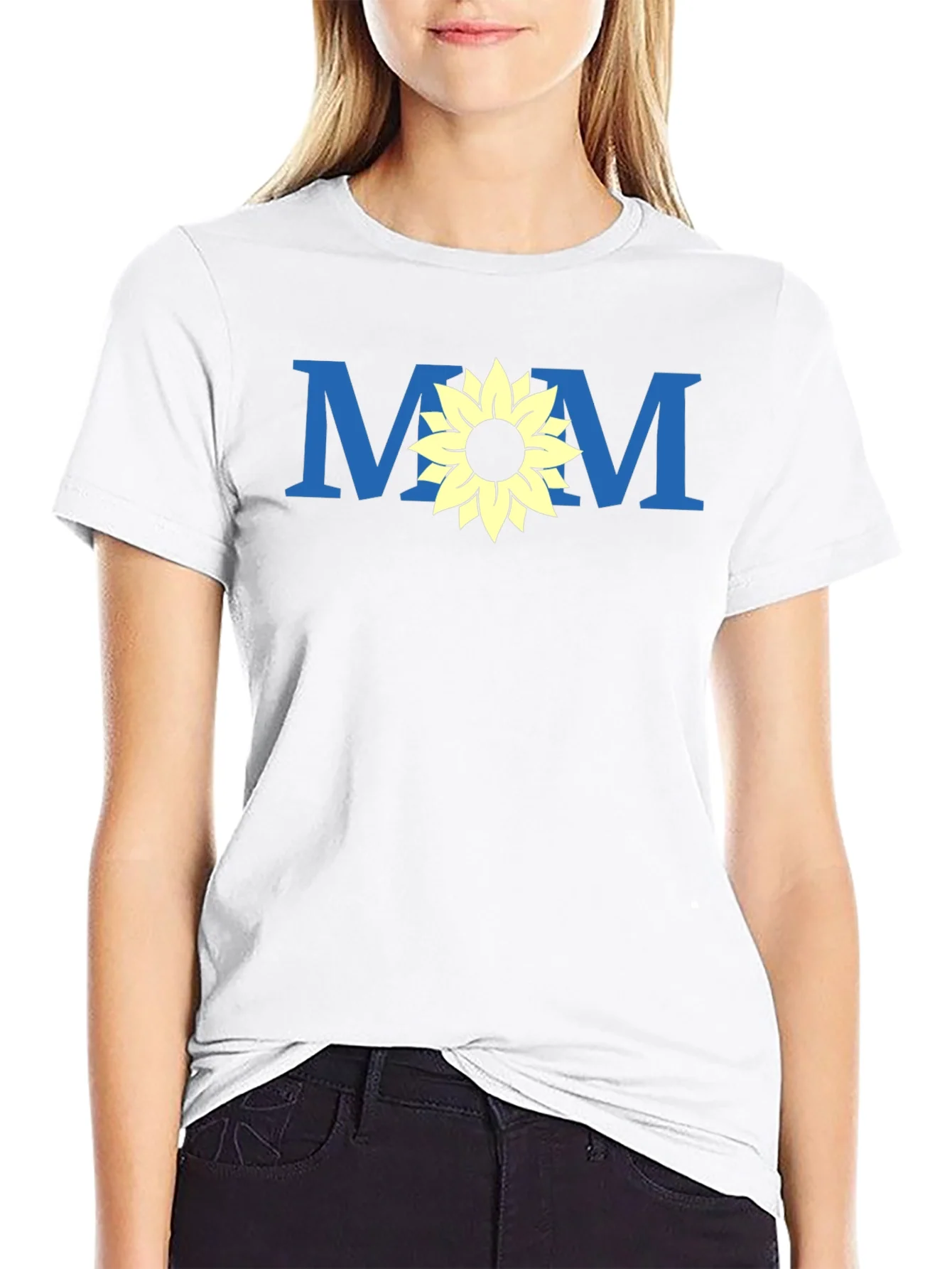 Mom Sunflower Graphic Tee - Black Unisex T-Shirt