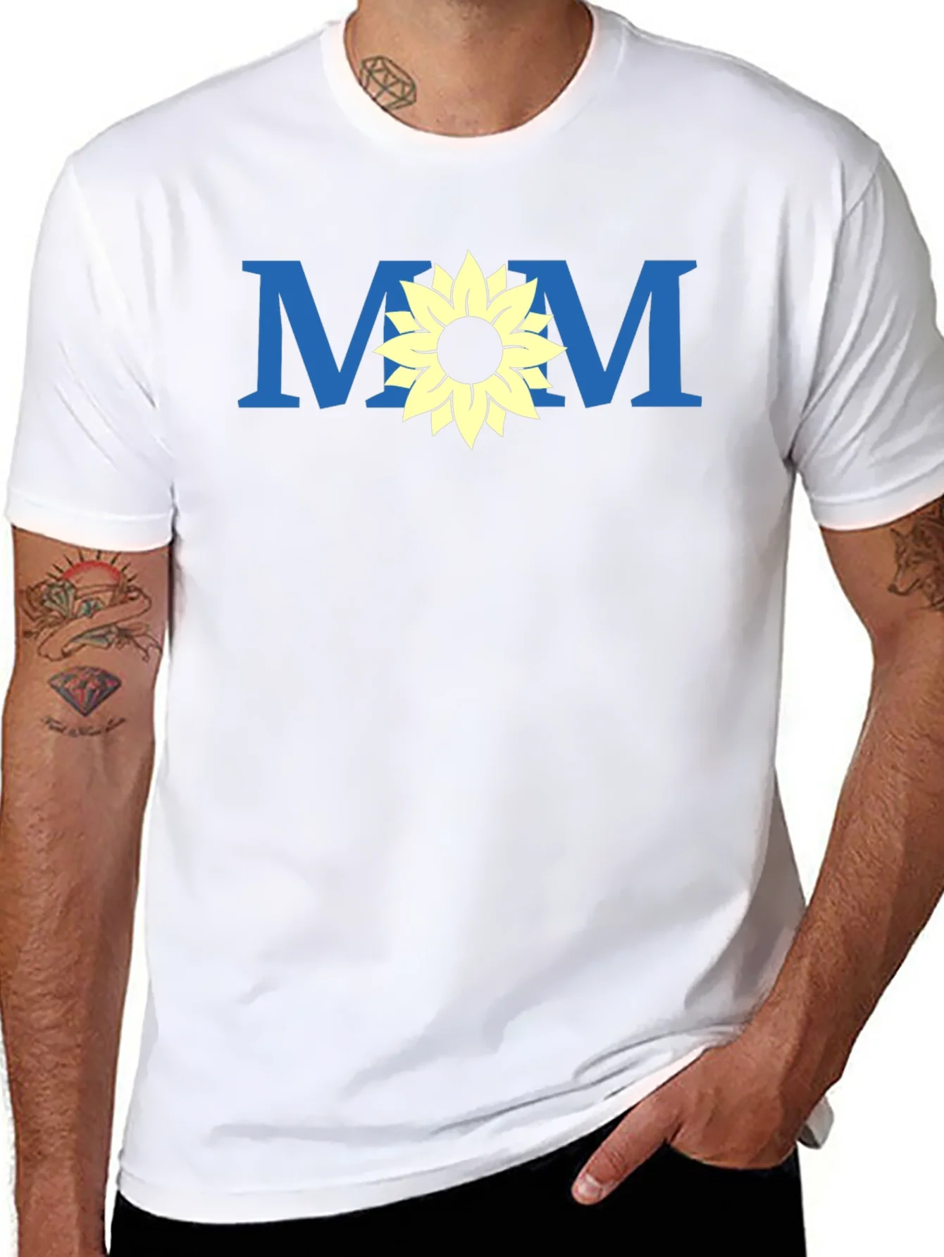 Mom Sunflower Graphic Tee - Black Unisex T-Shirt