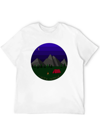 I Hate People Camping Graphic T-Shirt - Black
