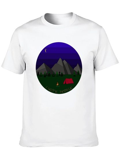 I Hate People Camping Graphic T-Shirt - Black