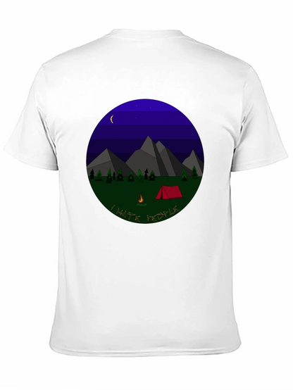 I Hate People Camping Graphic T-Shirt - Black