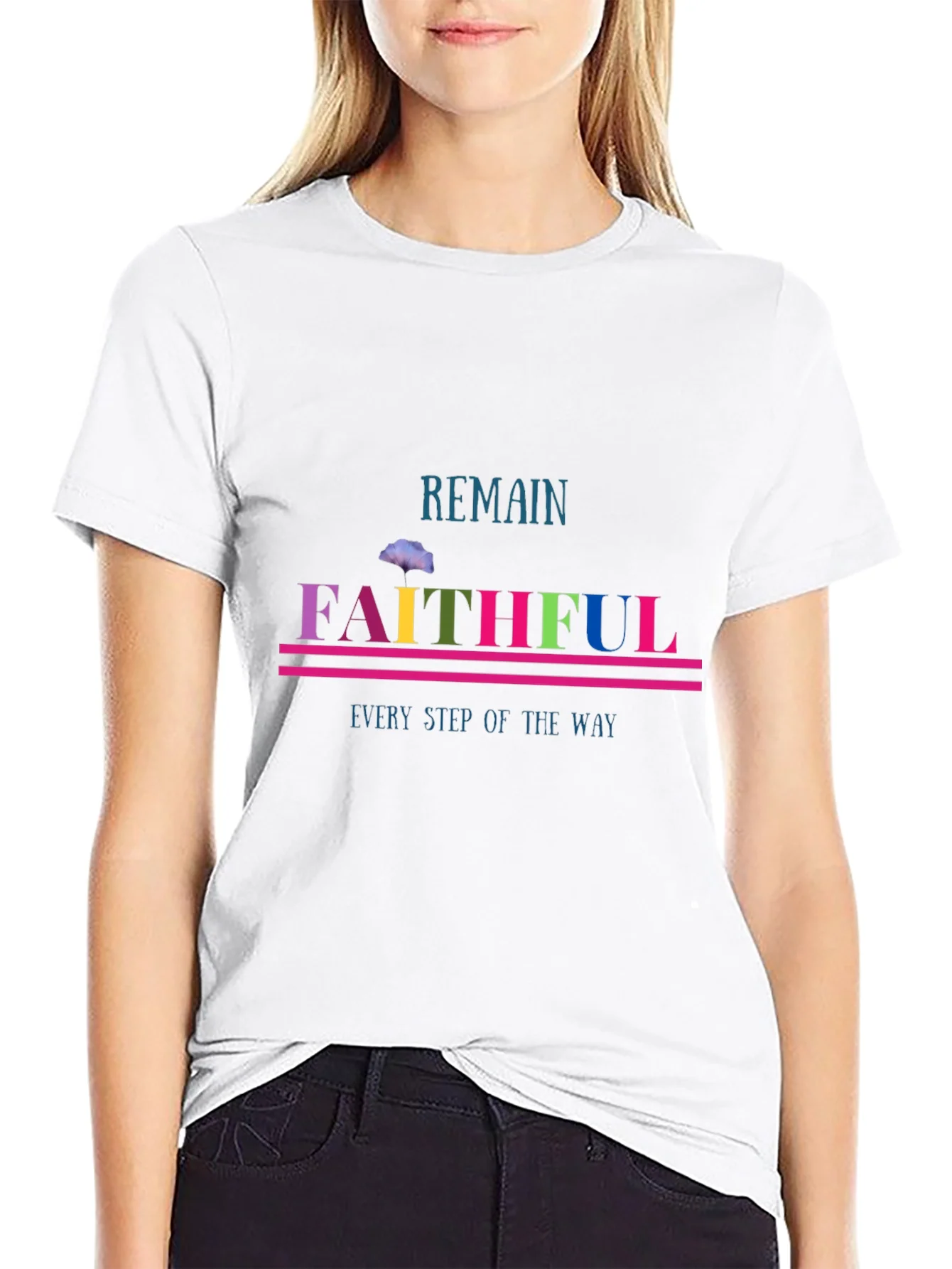 Remain Faithful Graphic Tee - Christian Apparel