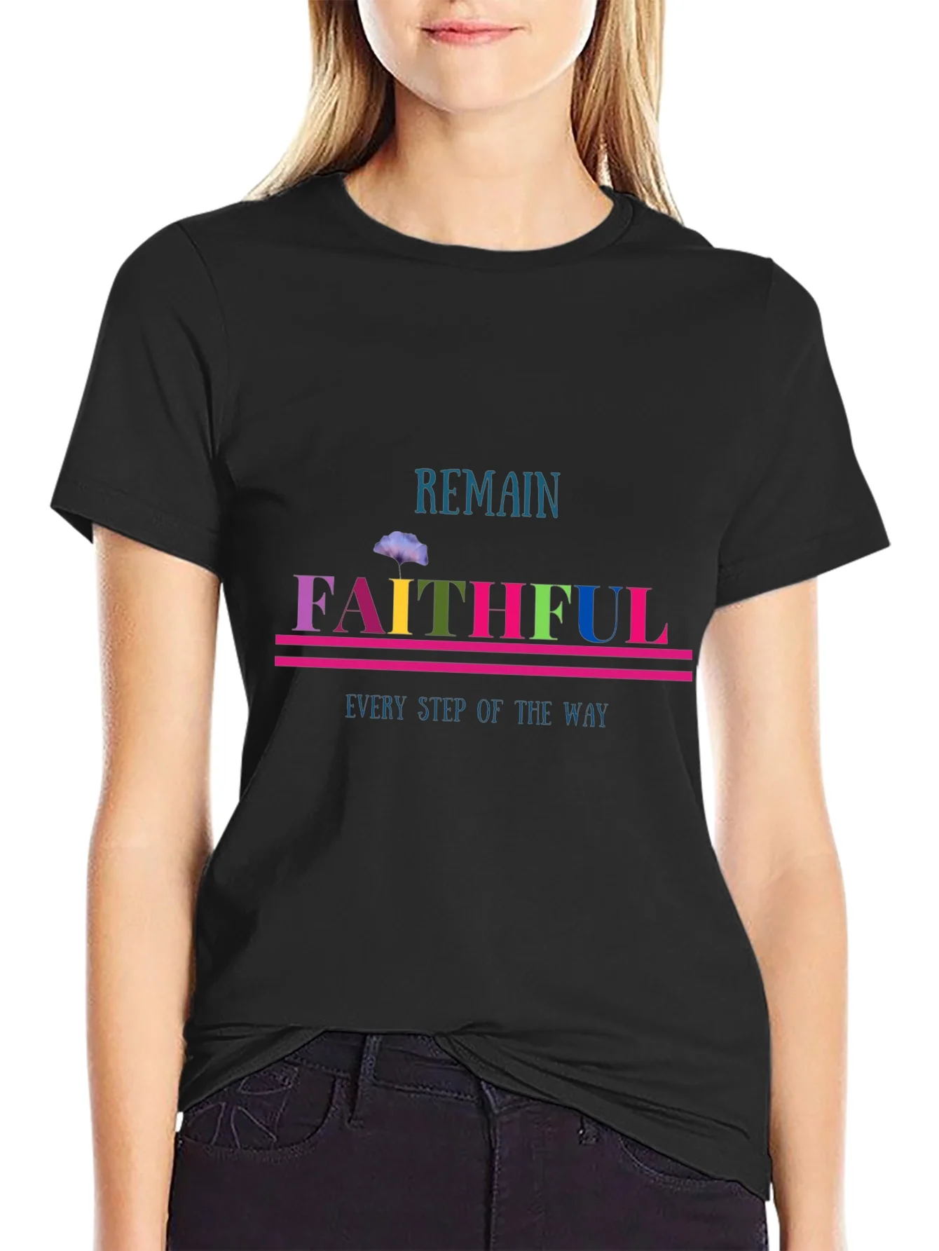 Remain Faithful Graphic Tee - Christian Apparel