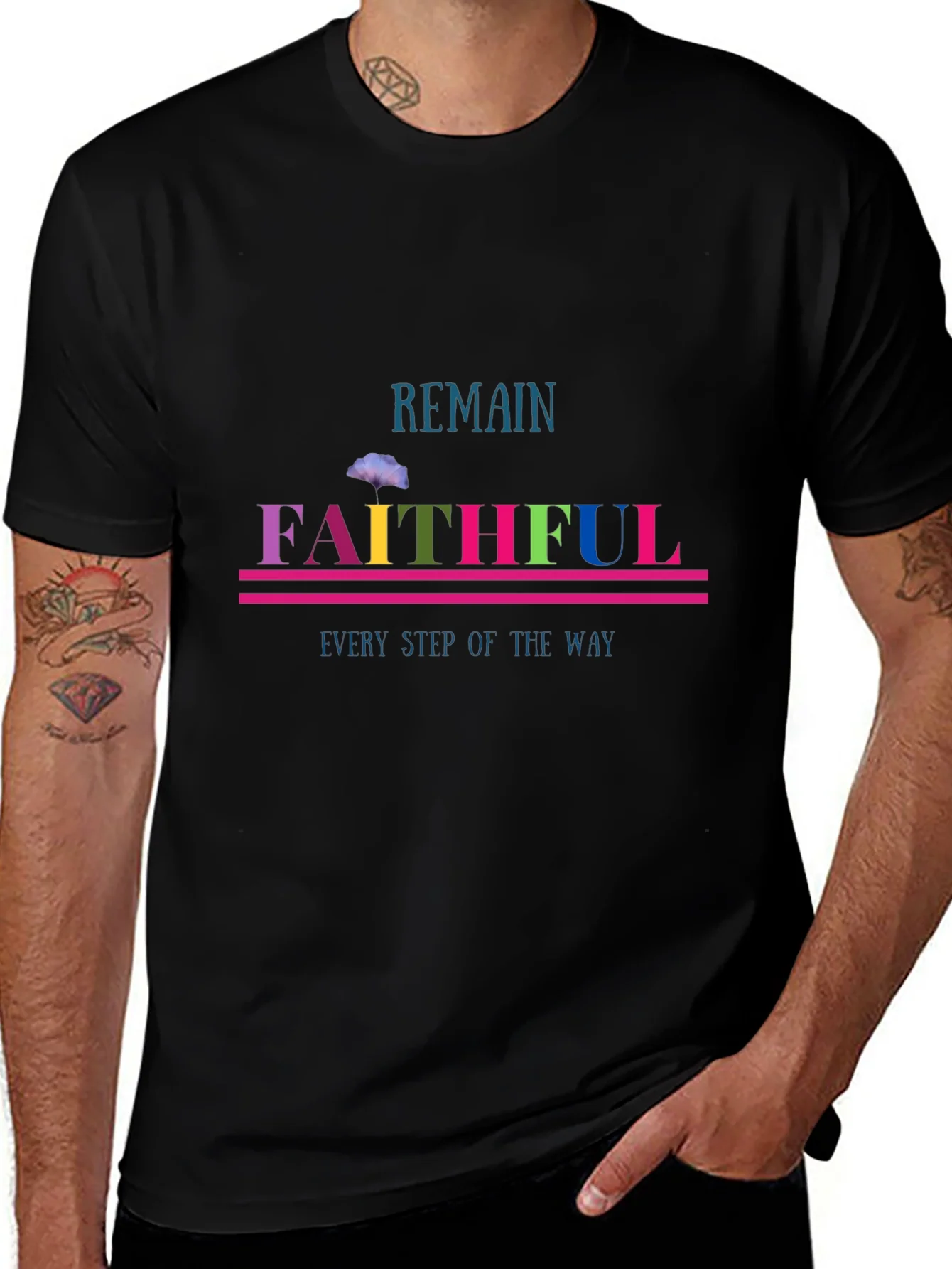 Remain Faithful Graphic Tee - Christian Apparel