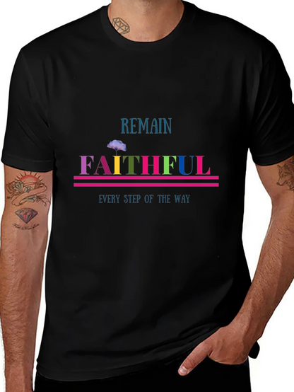 Remain Faithful Graphic Tee - Christian Apparel