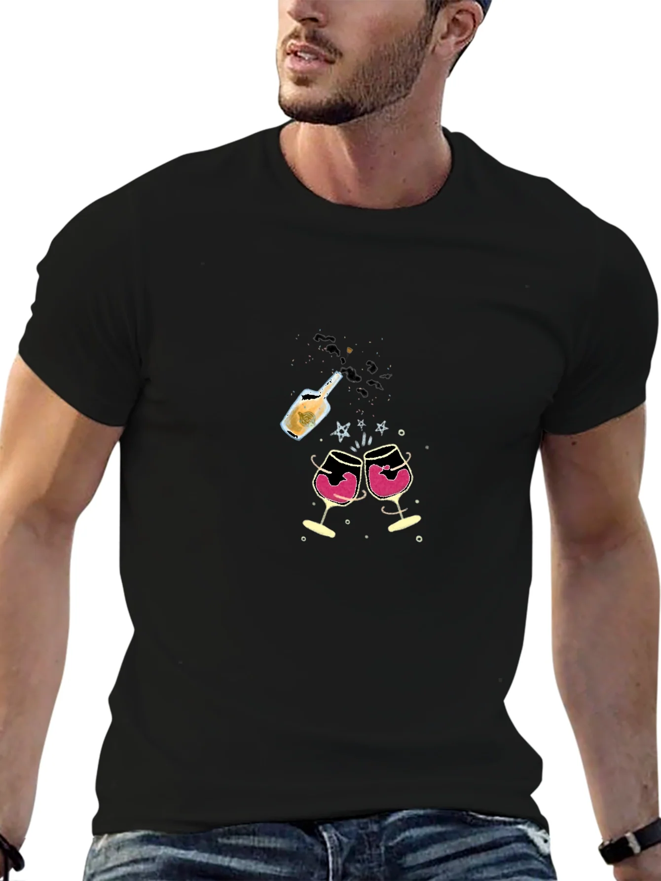 Celebration T-Shirt - Wine & Champagne