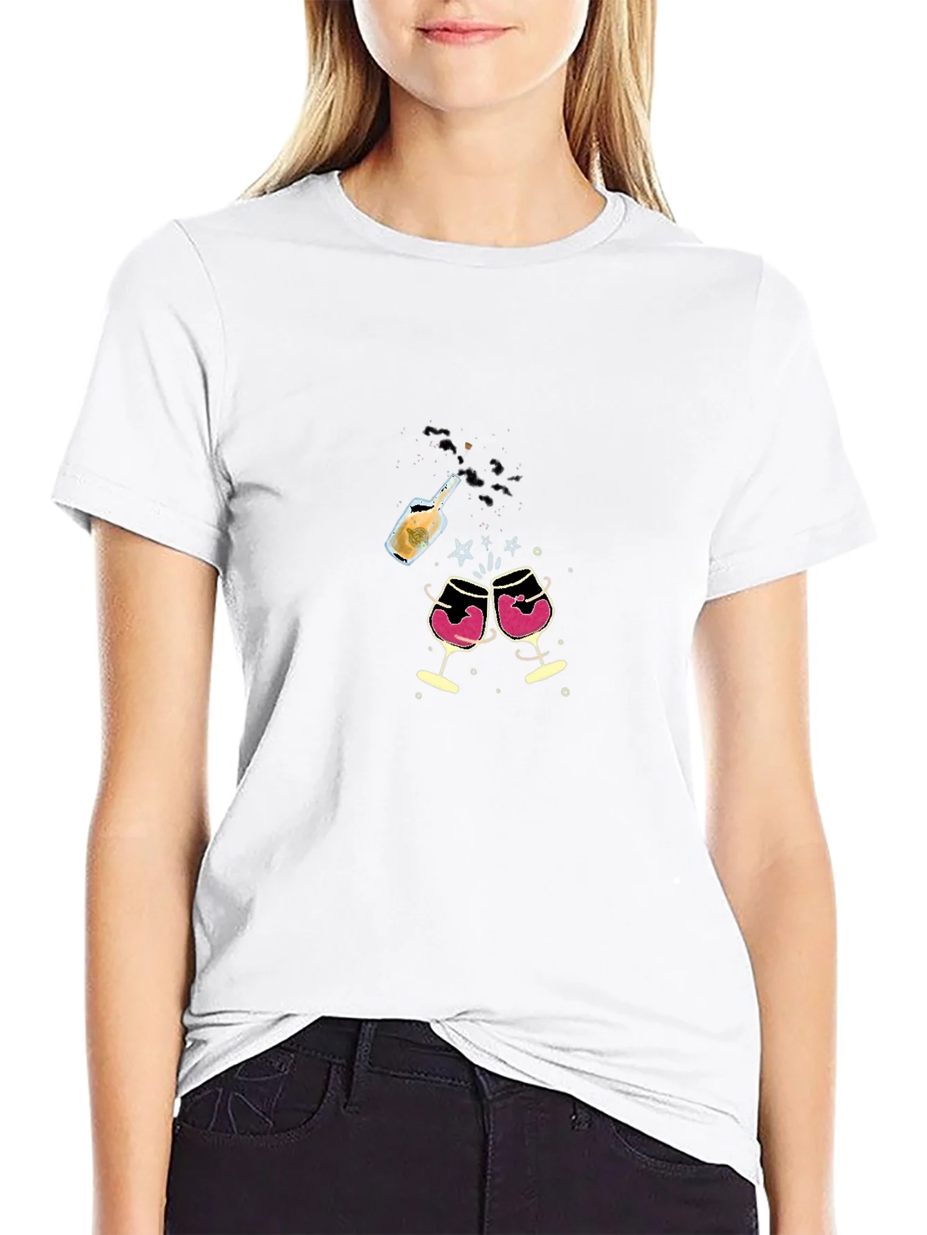 Celebration T-Shirt - Wine & Champagne