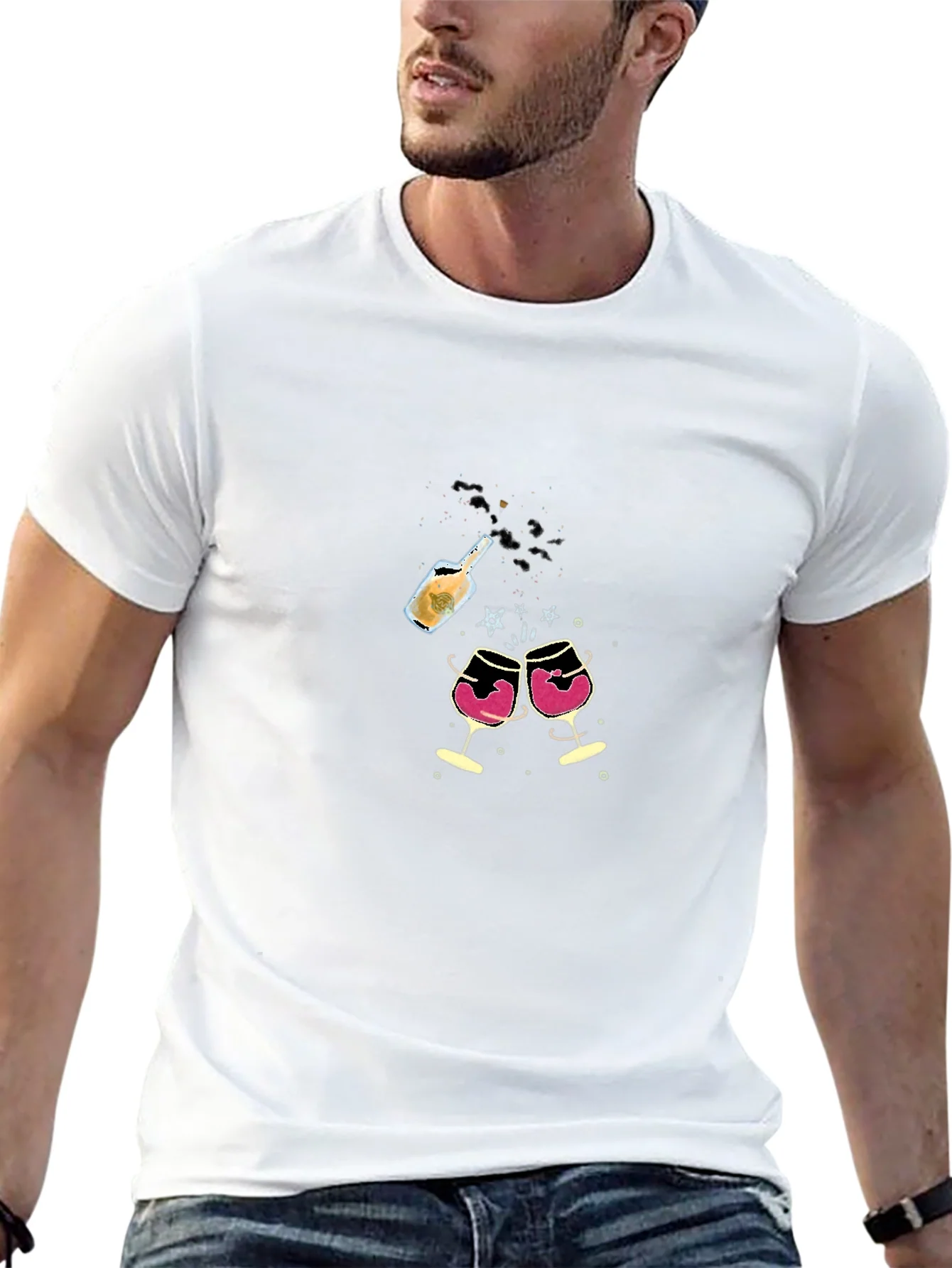 Celebration T-Shirt - Wine & Champagne