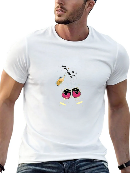Celebration T-Shirt - Wine & Champagne
