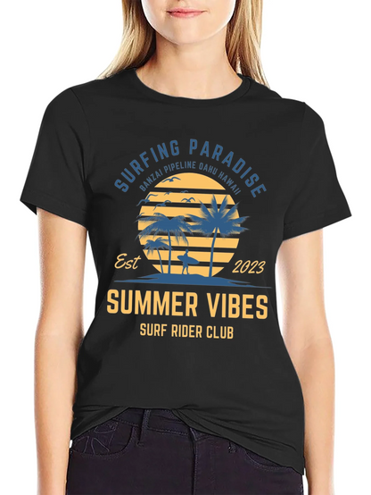 Summer Vibes Surf Rider Club T-Shirt