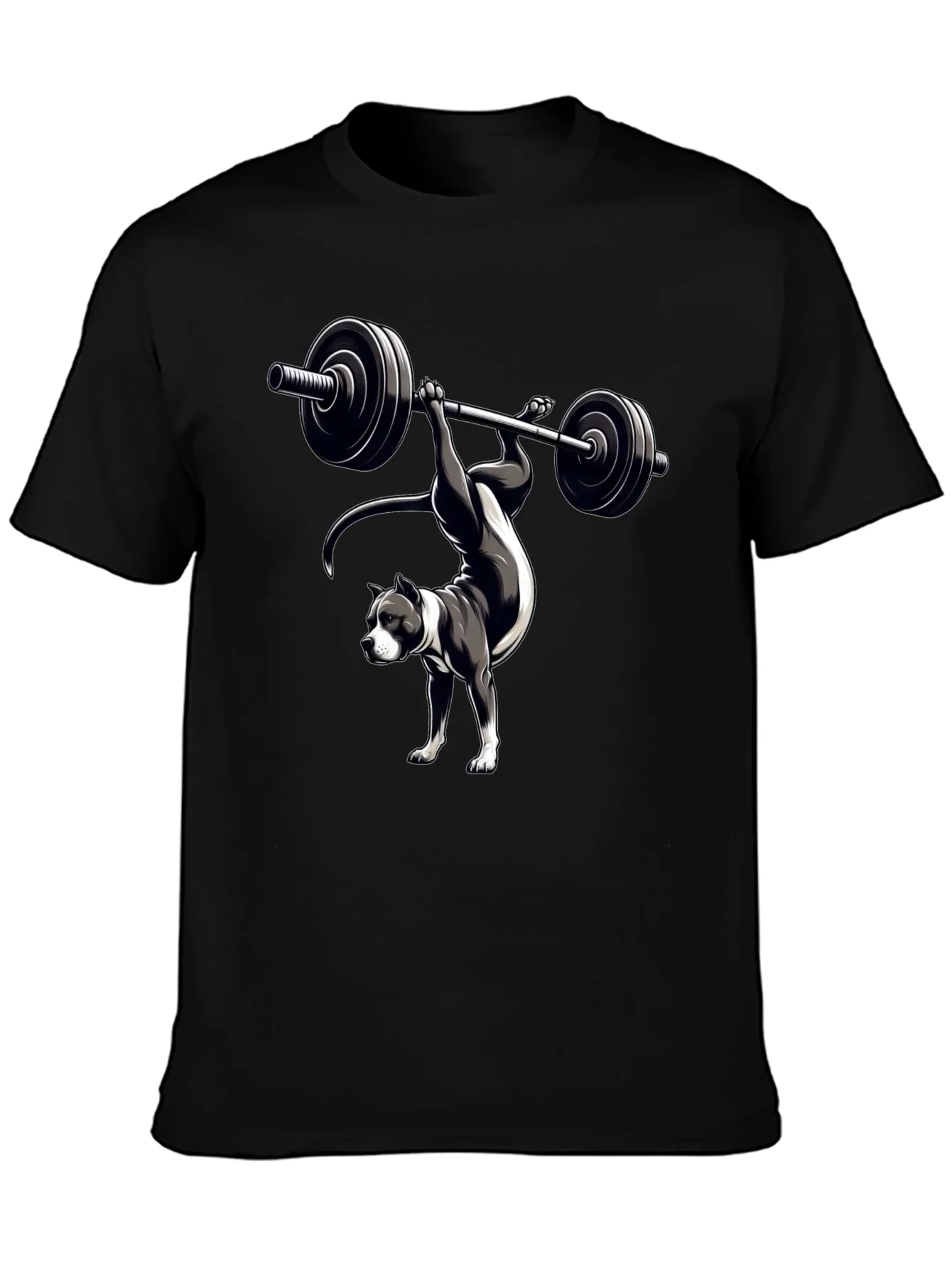 Pitbull Weightlifting T-Shirt - Dog Workout Tee