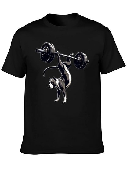 Pitbull Weightlifting T-Shirt - Dog Workout Tee