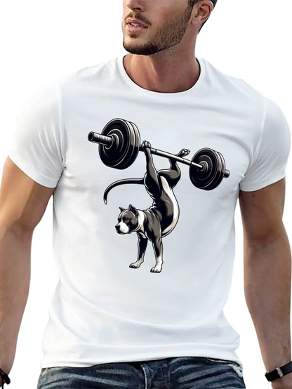 Pitbull Weightlifting T-Shirt - Dog Workout Tee