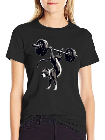 Pitbull Weightlifting T-Shirt - Dog Workout Tee
