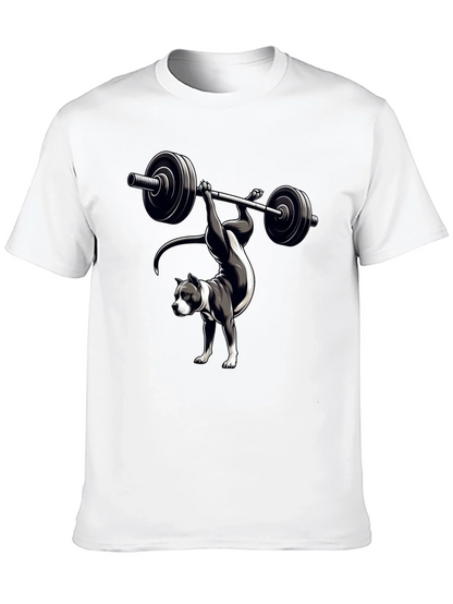 Pitbull Weightlifting T-Shirt - Dog Workout Tee