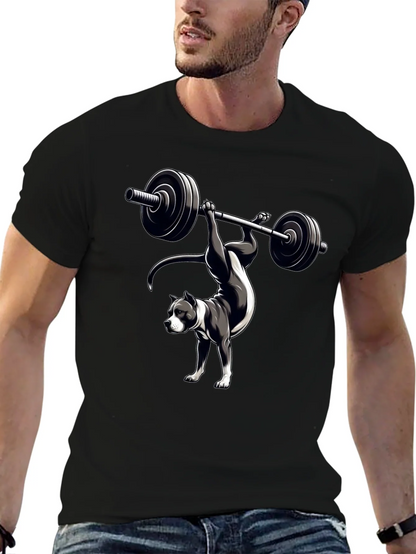 Pitbull Weightlifting T-Shirt - Dog Workout Tee