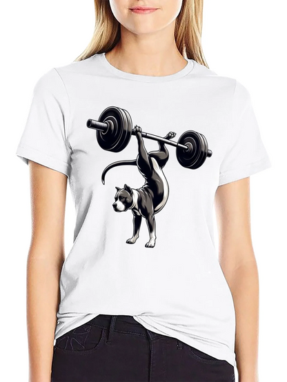 Pitbull Weightlifting T-Shirt - Dog Workout Tee