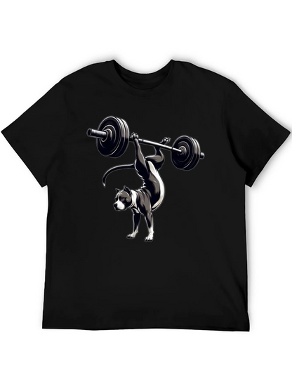 Pitbull Weightlifting T-Shirt - Dog Workout Tee