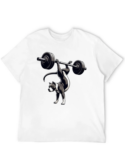 Pitbull Weightlifting T-Shirt - Dog Workout Tee